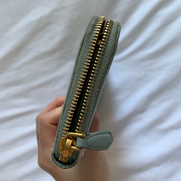 Prada Light Blue Saffiano Wallet MSRP $725 - Picture 5 of 6